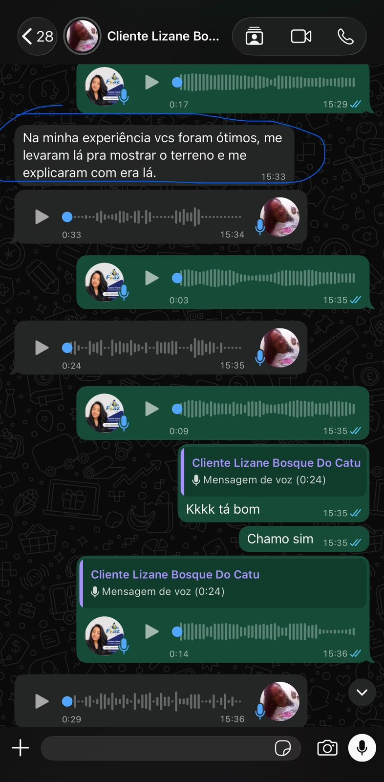 Feedback de Lizane Maria de Souza